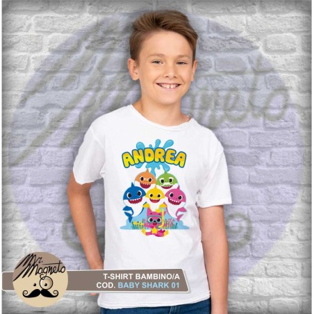 T-shirt Baby Shark - 01 - personalizzata