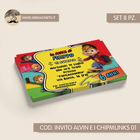 Inviti festa Alvin e i Chipmunks - 01