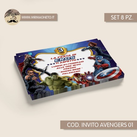 Inviti festa Avengers - 01