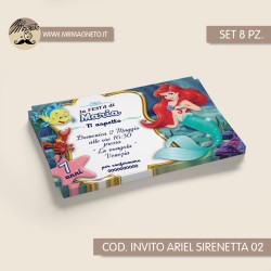 Inviti festa Ariel sirenetta - 02