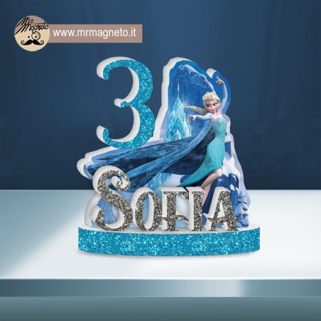 Sagoma Frozen 01 con nome e numero