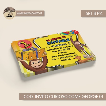 Inviti festa Curioso come George - 01