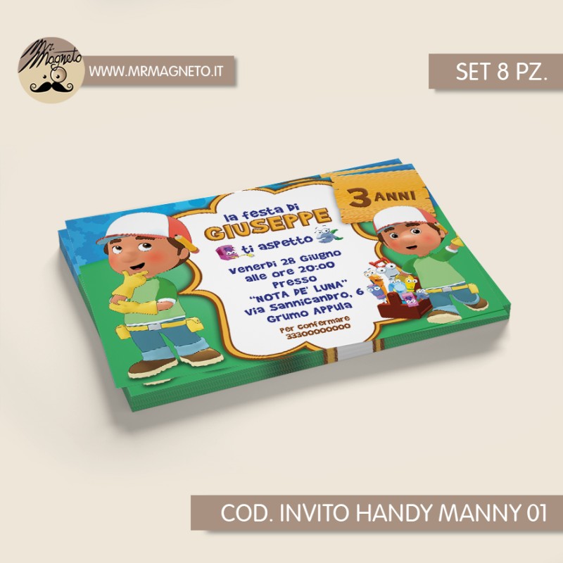 Inviti festa Handy Manny - 01
