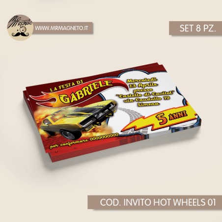 Inviti festa Hot wheels - 01