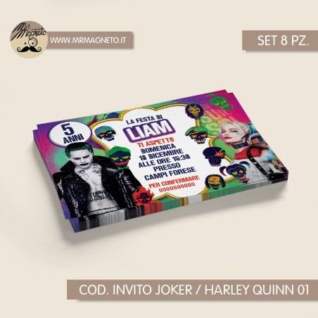 Inviti festa Joker / Harley Quinn - 01