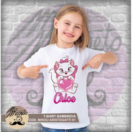 T-shirt Minou Aristogatti - 01 - personalizzata