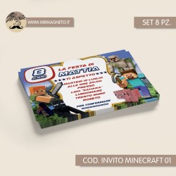 Inviti festa Minecraft - 01