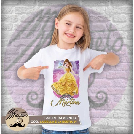 T-shirt La Bella e la Bestia - 01 - personalizzata