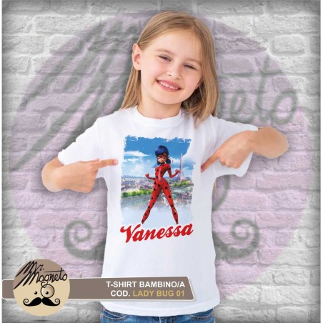 T-shirt LadyBug Miraculous - 01 - personalizzata