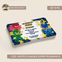Inviti festa Pj mask super pigiamini - 01