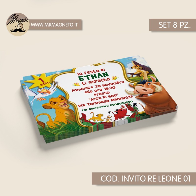 Inviti festa Re leone - 01