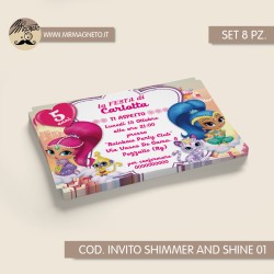 Inviti festa Shimmer and Shine - 01