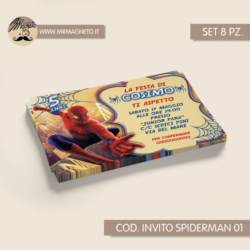 Inviti festa Spiderman - 01