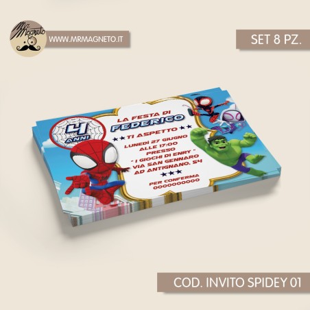 Inviti festa Spidey - 01