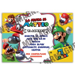 Inviti festa Super Mario Bros - 01