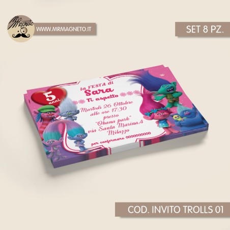 Inviti festa Trolls - 01