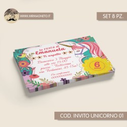 Inviti festa Unicorno - 01
