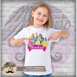 T-shirt Principesse Disney - 01 - personalizzata
