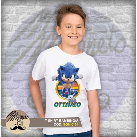 T-shirt Sonic - 01 - personalizzata