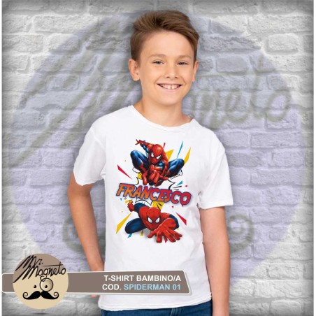 T-shirt Spiderman - 01 - personalizzata