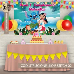 Striscione Lilo e Stitch - 02 - carta cm 140x100 personalizzato
