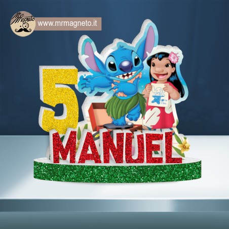 Sagoma Lilo e Stitch 01 con nome e numero