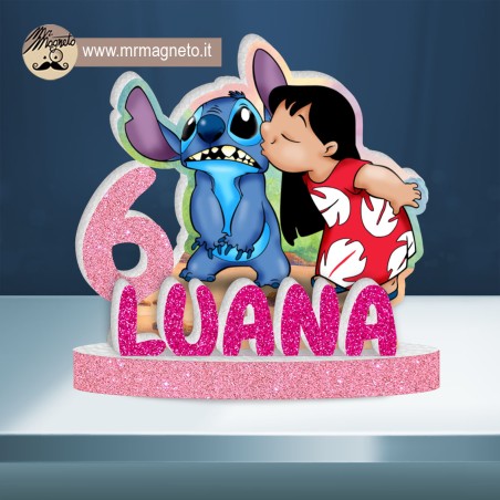 Sagoma Lilo e Stitch 02 con nome e numero