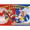 Striscione Super Mario / Sonic - 01 - carta cm 140x100 personalizzato