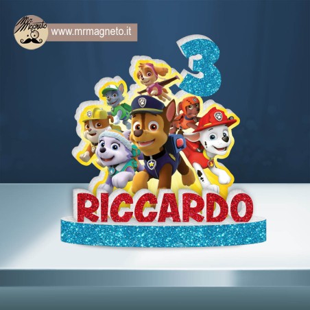 Sagoma Paw Patrol 01 con nome e numero