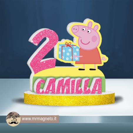 Sagoma Peppa Pig 01 con nome e numero