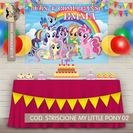 Striscione My little pony - 02 - carta cm 140x100 personalizzato