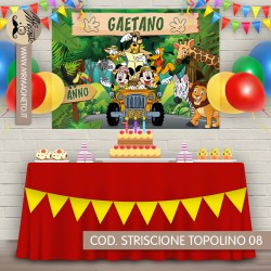 Striscione Topolino - 08 - carta cm 140x100 personalizzato