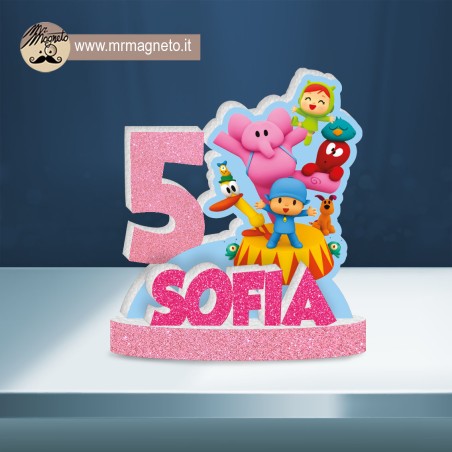 Sagoma Pocoyo 02 con nome e numero