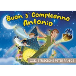 Striscione Peter pan / Trilli - 02 - carta cm 140x100 personalizzato