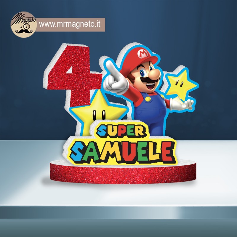 Sagoma Super Mario Bros 01 con nome e numero