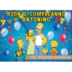 Striscione Simpson - 02 - carta cm 140x100 personalizzato