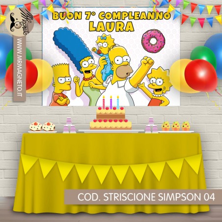 Striscione Simpson - 04 - carta cm 140x100 personalizzato