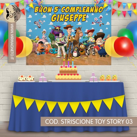 Striscione Toy story - 03 - carta cm 140x100 personalizzato