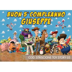 Striscione Toy story - 03 - carta cm 140x100 personalizzato